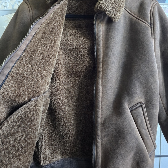 Zara Men's Suede Jacket - Brown - Picture 4 of 5